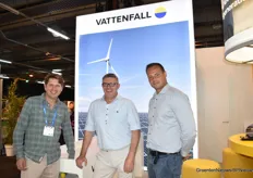 Lex Woldringh, Hugo Heemskerk and Mike Onrust of Vattenfall.                             